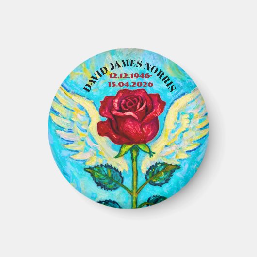 Engel Rose Beileid Magnet (Vorne)