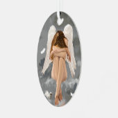 Engel, Ruhe! Keramik Ornament Aus Metall (Vorderseite links)