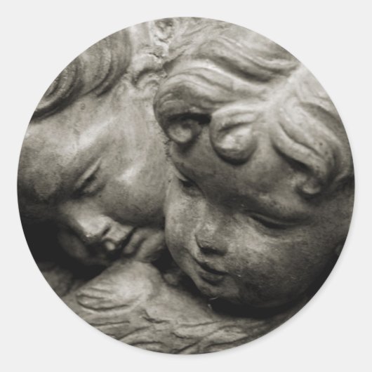 Engel Runder Aufkleber (Vorderseite)
