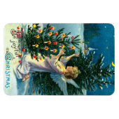 Engel schmückt Weihnachtsbaum 2 Magnet (Horizontal)