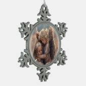 Engel Schneeflocken Zinn-Ornament (Links)