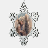 Engel Schneeflocken Zinn-Ornament (Rechts)