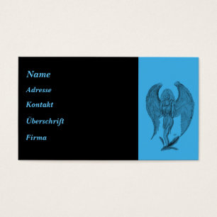 Engel Schwarz-Blau-Design