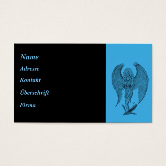 Engel Schwarz-Blau-Design (Vorderseite)