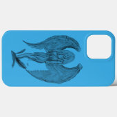 Engel Schwarz-Blau-Design Case-Mate iPhone Hülle (Rückseite (Horizontal))