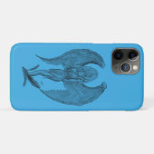 Engel Schwarz-Blau-Design Case-Mate iPhone Hülle (Rückseite (Horizontal))