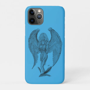 Engel Schwarz-Blau-Design iPhone 11 Pro Hülle