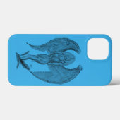 Engel Schwarz-Blau-Design Case-Mate iPhone Hülle (Rückseite (Horizontal))