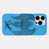 Engel Schwarz-Blau-Design iPhone Hülle (Rückseite (Horizontal))