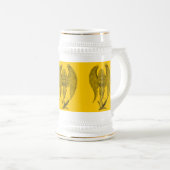 Engel - Schwarz-Gelb-Design Bierglas (VorderseiteRechts)