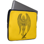 Engel - Schwarz-Gelb-Design Laptopschutzhülle (Vorne Rechts)