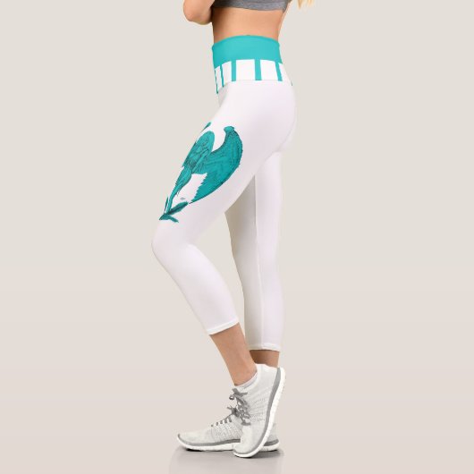 Engel , Schwarz und Grün Capri Leggings (Links)