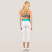 Engel , Schwarz und Grün Capri Leggings (Rückseite)