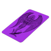 Engel - Schwarz und lila Design Magnet (Linke Seite)