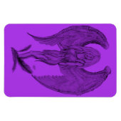 Engel - Schwarz und lila Design Magnet (Horizontal)