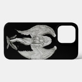 Engel - Schwarz-Weiß-Design Case-Mate iPhone Hülle (Rückseite (Horizontal))