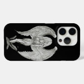 Engel - Schwarz-Weiß-Design Case-Mate iPhone Hülle (Rückseite (Horizontal))