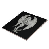 Engel Schwarz-Weiß-Design Fliese (Seite)