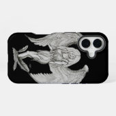 Engel - Schwarz-Weiß-Design iPhone 16 Hülle (Rückseite (Horizontal))