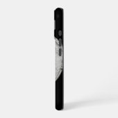 Engel - Schwarz-Weiß-Design iPhone 16 Hülle (Linke Seite)