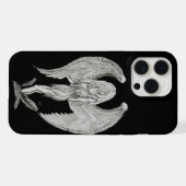 Engel - Schwarz-Weiß-Design iPhone Hülle (Rückseite (Horizontal))