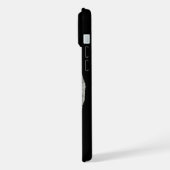 Engel - Schwarz-Weiß-Design iPhone Hülle (Linke Seite)