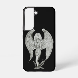 Engel - Schwarz-Weiß-Design Samsung Galaxy Hülle