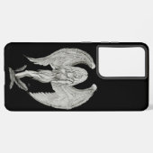 Engel - Schwarz-Weiß-Design Samsung Galaxy Hülle (Linke Seite)