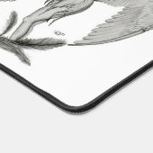 Engel - Schwarz-Weiß-Design Schreibtischunterlage (Ecke)