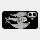 Engel - Schwarzweiß-Design Case-Mate iPhone Hülle (Rückseite (Horizontal))