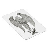 Engel - Schwarzweiß-Design Magnet (Rechte Seite)