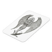 Engel - Schwarzweiß-Design Magnet (Linke Seite)