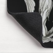 Engel - Schwarzweiß-Design Mousepad (Ecke)