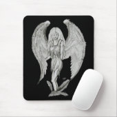 Engel - Schwarzweiß-Design Mousepad (Mit Mouse)
