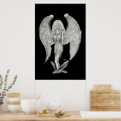 Engel - Schwarzweiß-Design Poster (Küche)