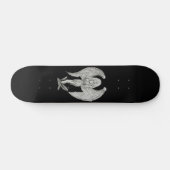 Engel - Schwarzweiß-Design Skateboard (Horizontal)