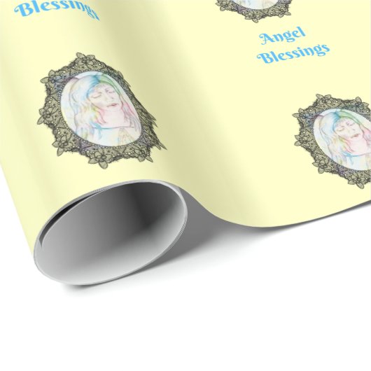 Engel Segen Geschenkpapier (Rolleneckpunkt)