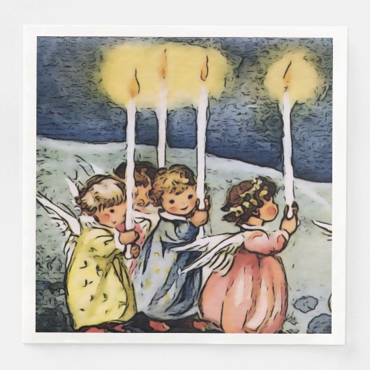 Engel Serviette (Vorderseite)