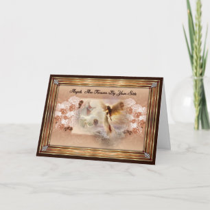 Engel sind für immer von deiner Seite grüßend Karte