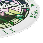 Engel sind in der Nähe von grünem Hartglas Schneidebrett (Ecke)