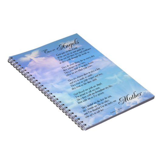 Engel sind Mutter-Gedicht Notizblock (Rechte Seite)