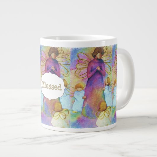 ENGEL sind Segen Jumbo-Tasse (Vorderseite Rechts)