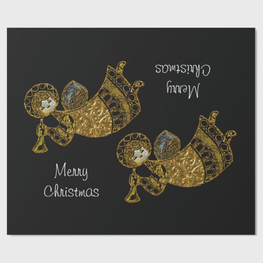 Engel sind überall in dieser Saison II Geschenkpapier (Flach)