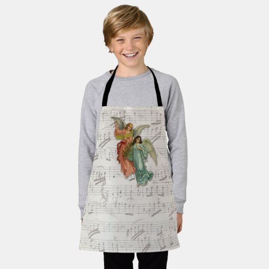 Engel singen - Viktorianisches Musikblatt Religiös Schürze (Getragen)