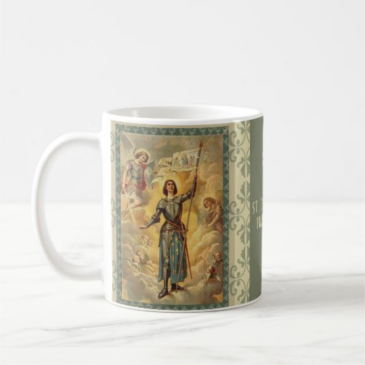 Engel Soldie St. Jeanne d'Arc St Michael Kaffeetasse (Links)