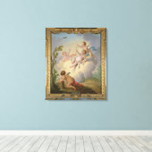 Engel spielen mit einem Vogel in einer Landschaft Leinwanddruck (Insitu (Holzboden))