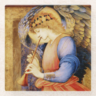 „Engel spielt Flageolett“ von Edward Burne Jones Glasuntersetzer