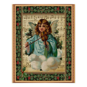Engel spielt Violine Poster
