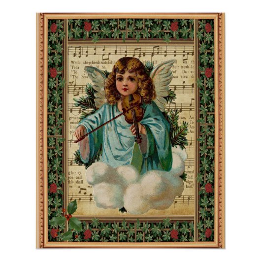 Engel spielt Violine Poster (Vorderseite)