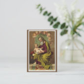 Engel St Joseph Jesus Memorare Gebet Visitenkarte (Stehend Vorderseite)